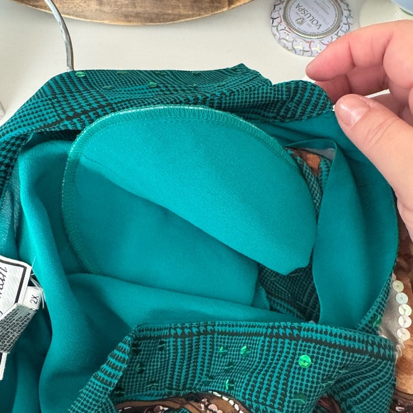 Vintage Diane Gilman Horse Sequin Blouse 100% Silk 2X - Picture 12 of 12